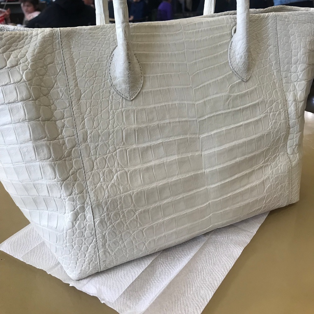 “Crocodile” Nancy Gonzalez cream bag! BRAND NEW